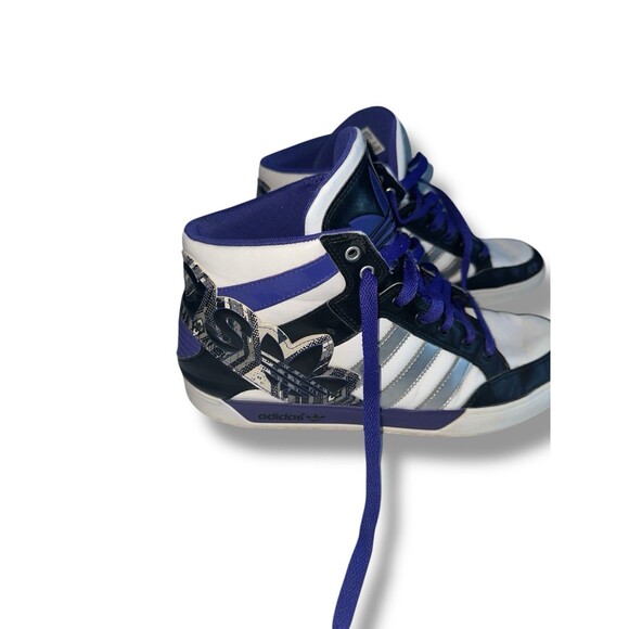 Adidas Originals Attitude Hi G98513 Purple Silver White Men 10.5 Retro Shoes - Picture 2 of 16